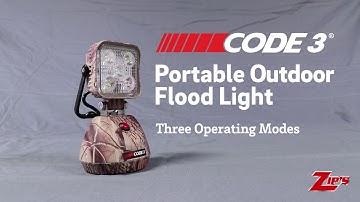 Code 3 Portable Outdoor Camo Flood Light – Light Modes