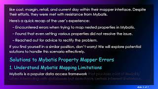 How to Resolve Mybatis Property Mapper Error for List of Objects in Spring Boot
