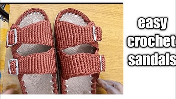 How to crochet beautiful sandals with simple tools/ Easy process of making sandals