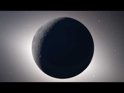 Artemis II total solar eclipse zoomed in & animated