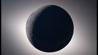 Artemis II total solar eclipse zoomed in & animated