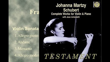 Schubert Violin Sonata in G minor D.408(Johanna Martzy 1955)