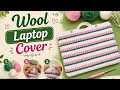 💻Stylish Crochet Laptop Cover 💖 | Step-by-Step Tutorial | DIY Handmade Sleeve🧶 | Tulip 🌷 design
