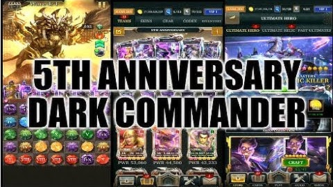 Legendary Game Of Heroes:5th Anniversary Event Gameplay/Team Testing (Dark Commander)