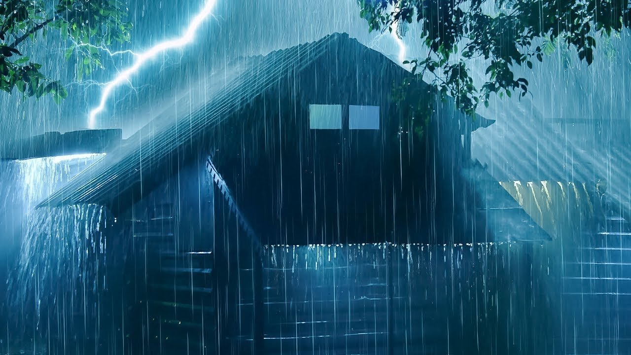 MEGA STORM ESCALATES 🌪️🌧️ Loud Rain, Shaking Windows, and Thunder Cracks | Sleep Ambience