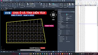 Lisp chia ô đất và tính diện tích | Tính san nền đơn giản trong AutoCAD | AutoLISP Reviewer