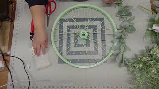 How to Make a Rose Spring Floral Bike Wheel Wreath