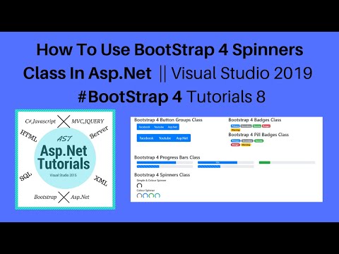 How to use bootstrap 4 spinners class in asp.net || visual studio 2019 #bootstrap 4 tutorials 8