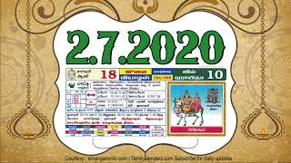 Today Rasi palan  2nd july 2020 - Tamil Calendar