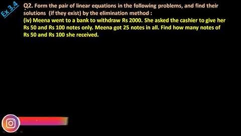 Ex 3.4, Q2, iv Class 10 maths l Ncert solution l Chapter 3 Pair of linear equations