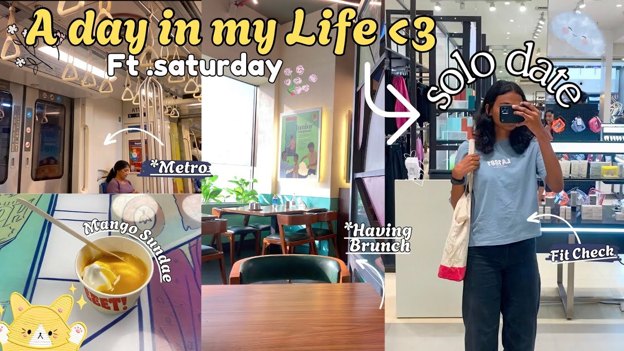 SOLO DATE  Vlog ☁️  : Watching movie , Binge EATING , Romanticizing life & More | G3 | Vlog