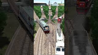 5 high-speed trains collided on a double track #train #railtrack  #trainvideo