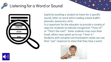 Listening for Words and Sounds, Unlocking Literacy:  Module 1 Part 3:  Foundational Strategies