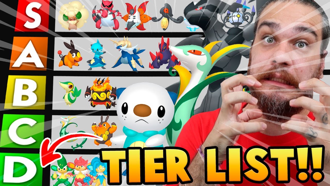 TIER LIST DA POKÉDEX MAIS TRETA DE POKÉMON = UNOVA !!! 