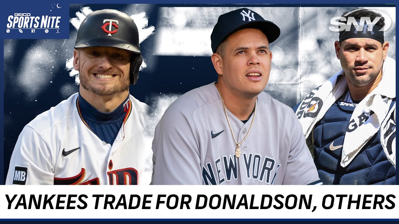 Yankees trade for Josh Donaldson and others, give up Gary Sanchez and Gio Urshela | SportsNite | SNY