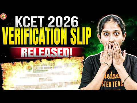 KCET Verification Slip Released 😳🔥 | Download NOW 🚀 | Important Update | Vaishnavi Ma’am