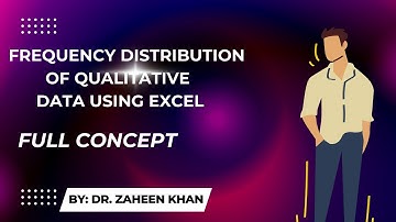 Frequency Distribution of Qualitative Data Using Excel