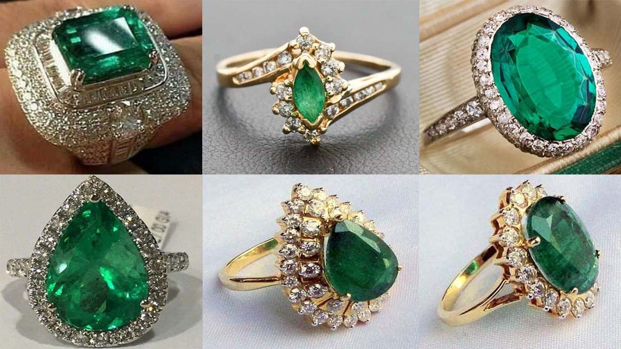 Panna Stone Ring Design For Women - Temu
