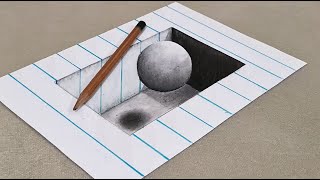 how to draw 3d art on paper