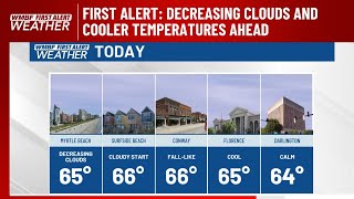 FIRST ALERT: Decreasing clouds and cooler temperatures ahead