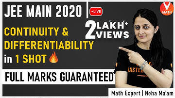 Continuity & Differentiability IIT JEE in 1 Shot By Neha Ma