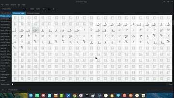 Opentype font with character map in Inkscape
