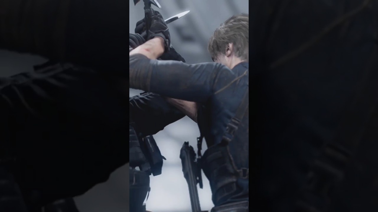 Leon VS Hunk Clone!? #shorts #residentevilrequiem