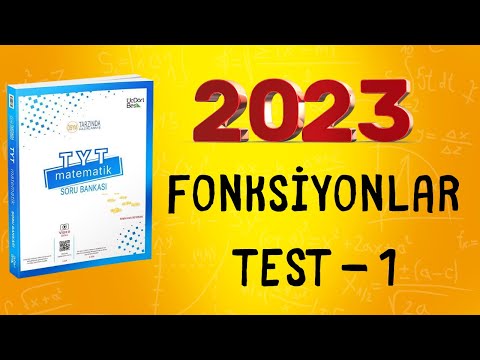 2023 | 345 TYT MATEMATİK SORU BANKASI ÇÖZÜMLERİ | FONKSİYONLAR TEST 1