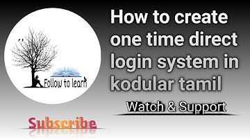 Create app without coding in tamil 2020||how to create one time direct login system in kodular