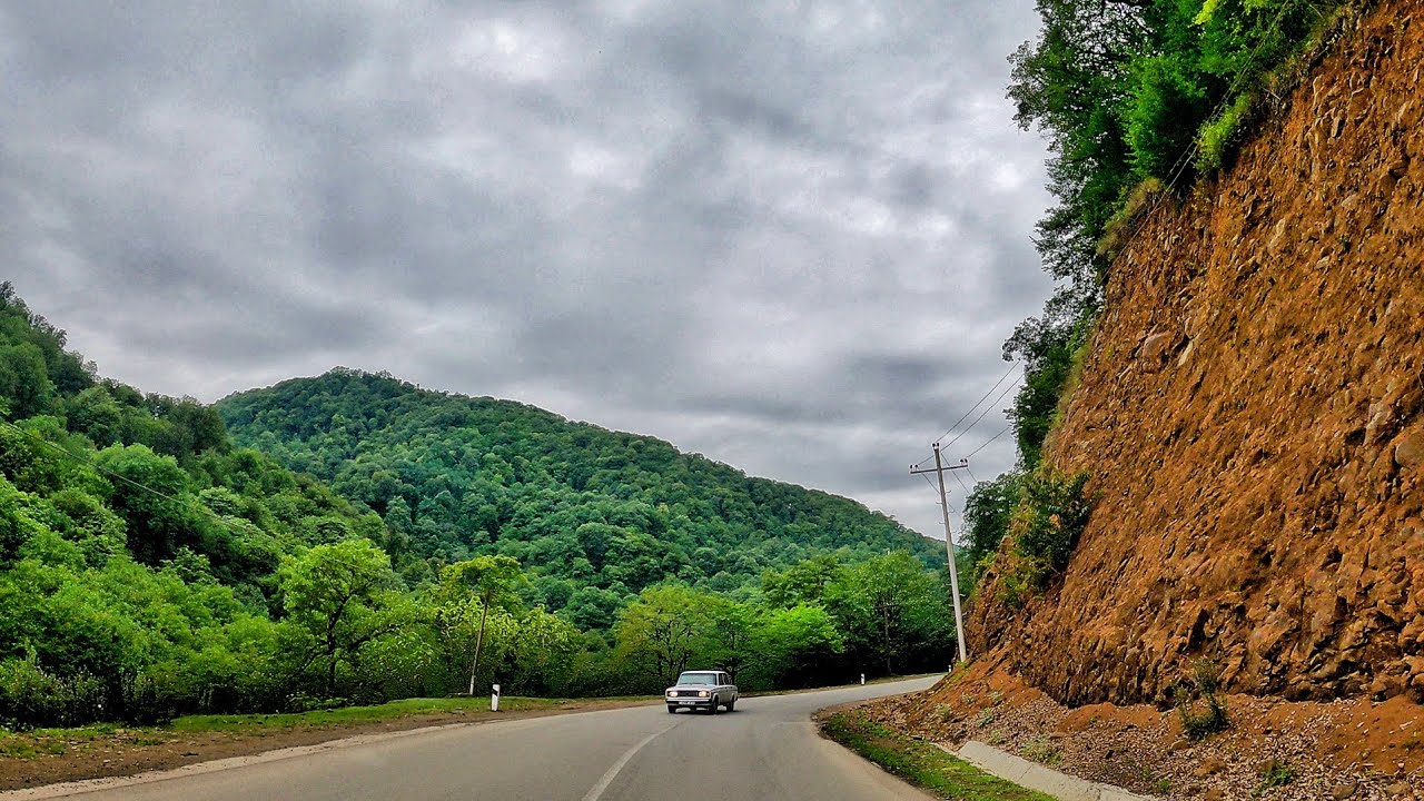 Горная дорога Азербайджана И успокаивающая музыка - Автомобильный тур 2021 -Дорога Ленкорань - Лерик