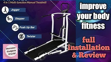 PowerMax Fitness MFT-410 Manual Treadmill with Free Installation Assistance Home Use & Multifunction