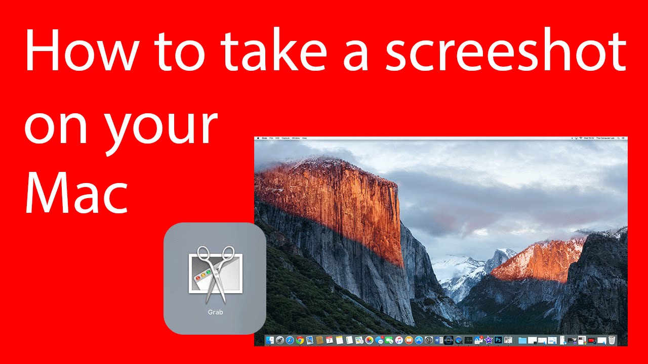 How to take a screen shot, screen grab on Apple iMac, Mac. - YouTube
