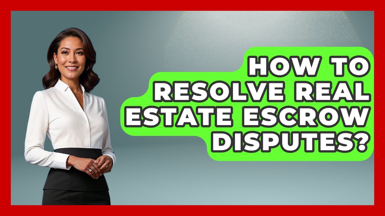 How To Resolve Real Estate Escrow Disputes? - Real Estate Closers Guide