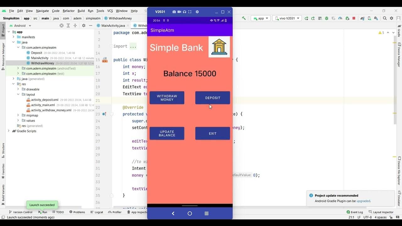 ATM Project In Java | Java ATM Project Source Code | Android Project ...
