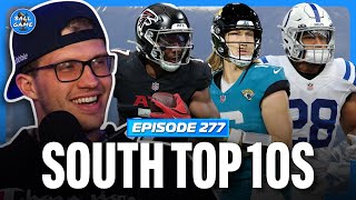 RANKING The Top 10 NFL Players in the NFC & AFC South | BallGame EP277