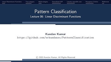 Lec28: Linear Discriminant Function || Part 1