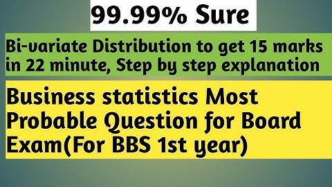 BBS 1st year Business statistics 99.99% Sure Question! Bi-variate! Correction! #veryimportant