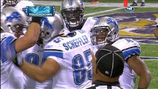Scheffler 5-yard TD - Lions TE Tony Scheffler snags a 5-yard TD from QB Shaun Hill.