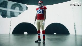 Giants unveil red throwback uniforms to recognize 100th season