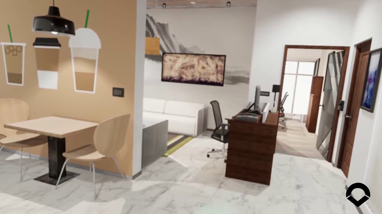Office Set Up with color variation - VR