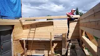 Как строить дом из бруса в одиночку