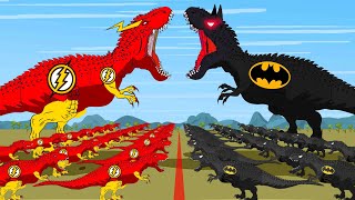 EVOLUTION OF FLASH T-REX vs BATMAN T-REX, INDOMINUS REX: Who Is The King Of Dinosaurs Jurassic World