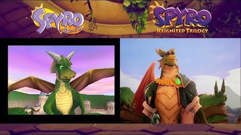Spyro Reignited Trilogy - Rescued Nestor PS1 + PS4 Gameplay Comparison