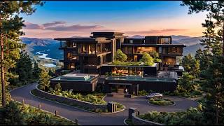 Where Architecture Meets Nature | Inside an Extraordinary Mountain Mega Mansion