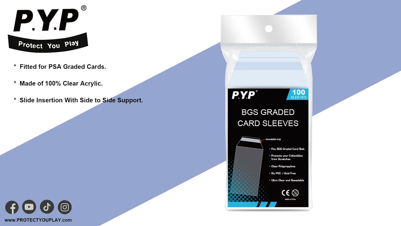 Perfect Fit Resealable BGS Size Graded Card Slabs Sleeves