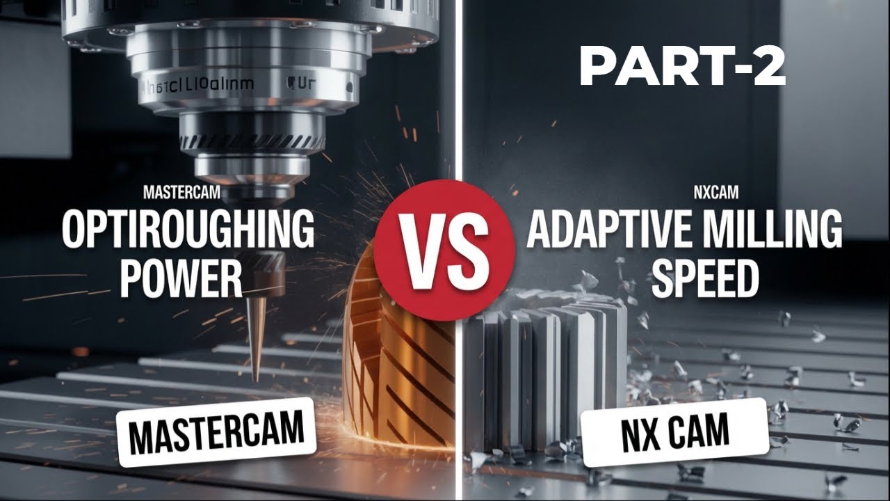 MASTERCAM'S OPTI-ROUGHING V/S NX'S ADAPTIVE MILL? BEST ROUGHING STRATEGY!