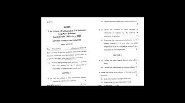 BSc maths question paper 5th sem subject-Method of applied mathematics please subscribe my channel