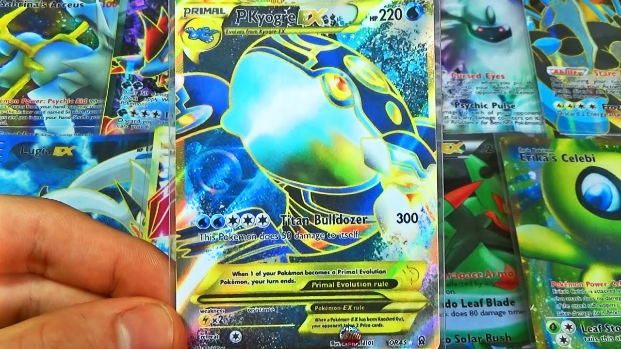 Top 10 Des Plus Belles Cartes Pokémon Ultra Rare Full Art Fake PRIMO KYOGRE contre attaque