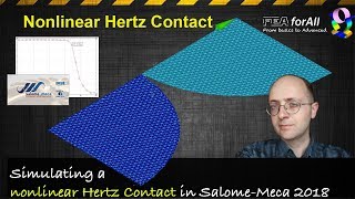 Nonlinear Hertz Contact Tutorial with Salome-Meca 2018 Profile