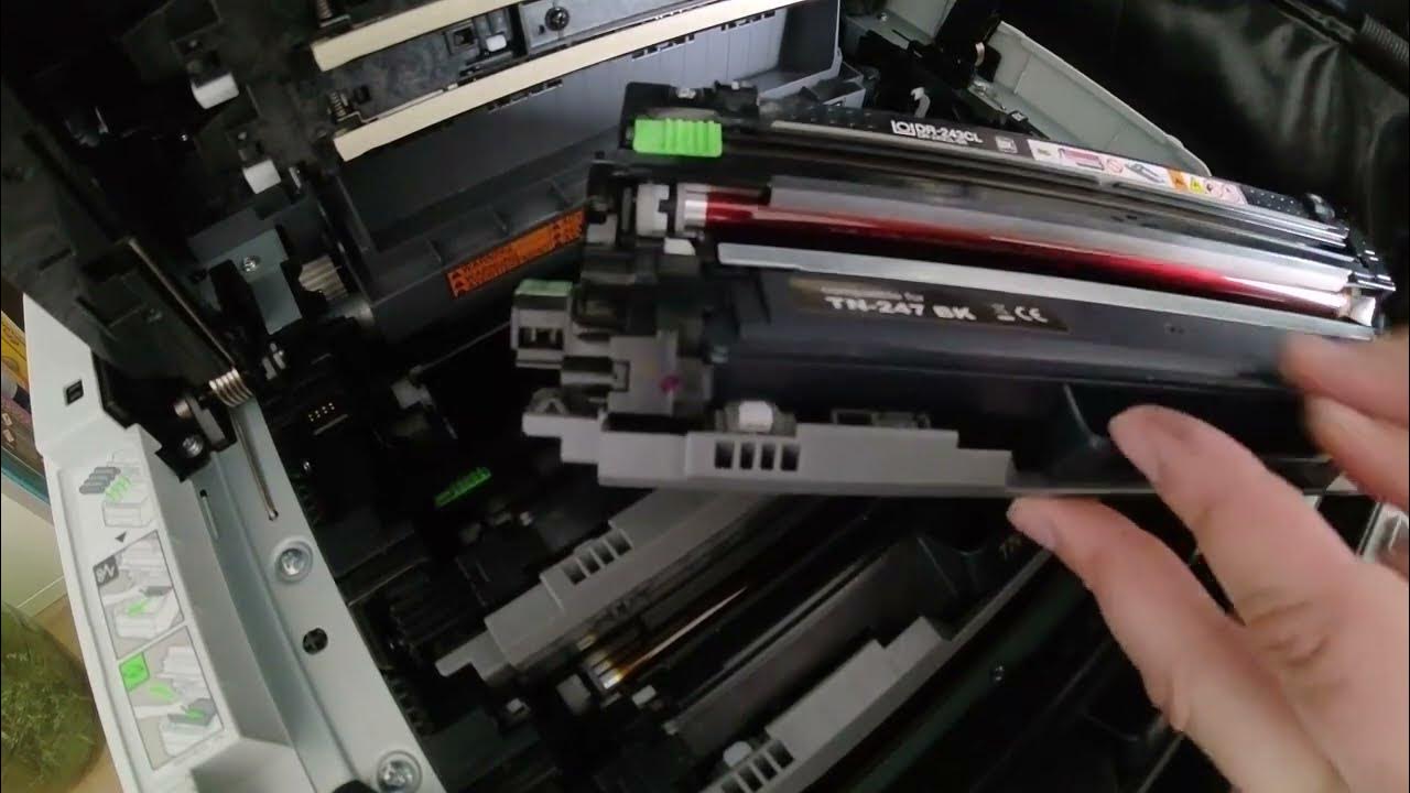 Drucker Zeigt Leer Patrone An Obwohl Voll Brother Tonerwechsel schwarze Patrone beim Brother DCPL3550CDW - YouTube